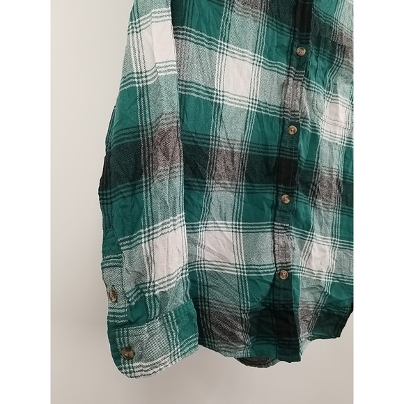 American Eagle Flannel Shirt Womens Size XS Boyfriend‎ Fit Plaid Long Sleeve - Picture 2 of 5